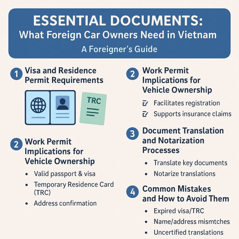 Essential document Car Owners Need in Vietnam